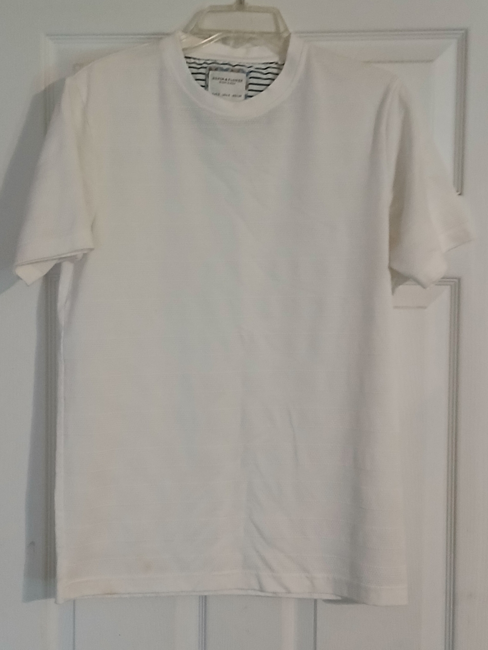 Denim & Flower Men’s White Short Sleeve Crew Tee with Pocket